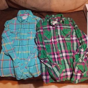 Girls plaid shirts
